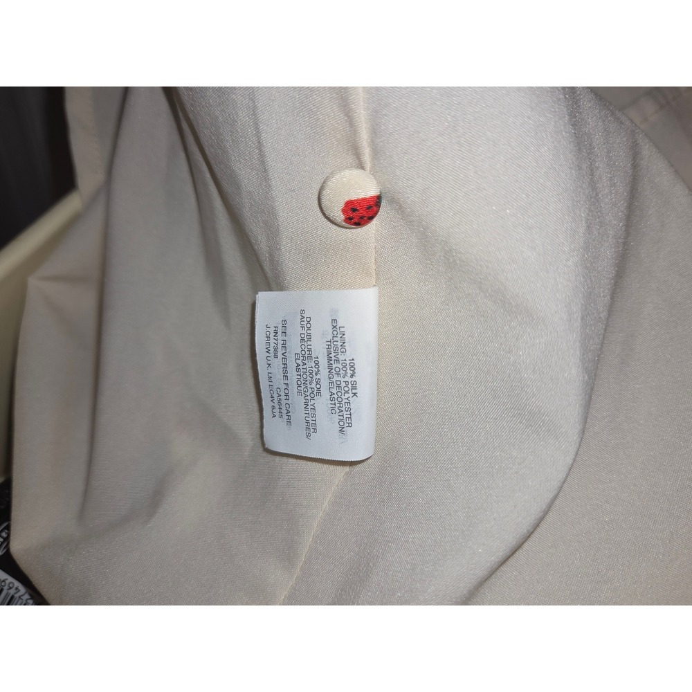 Madewell Silk Ladybug Dress 6 Ivory Flutter Sleeve Cottagecore Romantic - Picture 4 of 5
